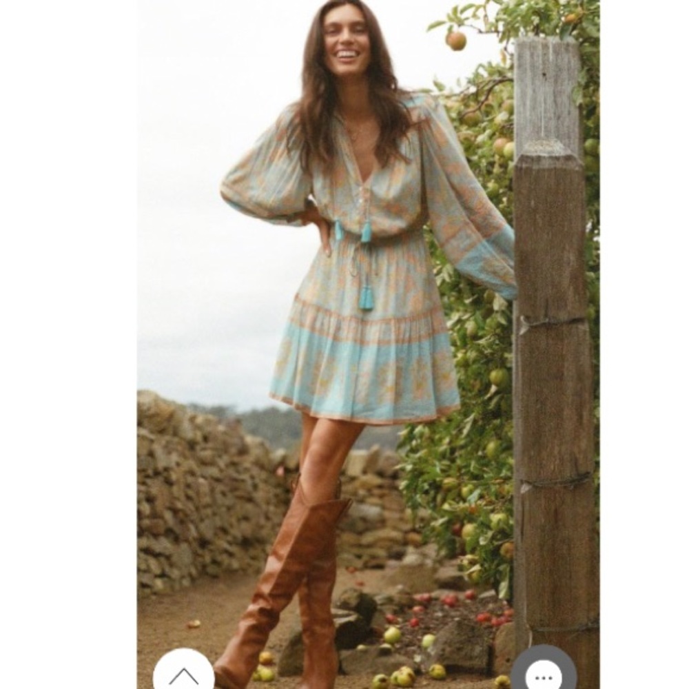Spell & Gypsy juniper play dress eggshell blue| S